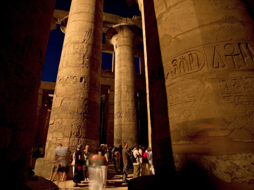 Karnak Temple ComplexNight view of the highly sacred Precinct of Amun-Re in the Karnak Temple Comple