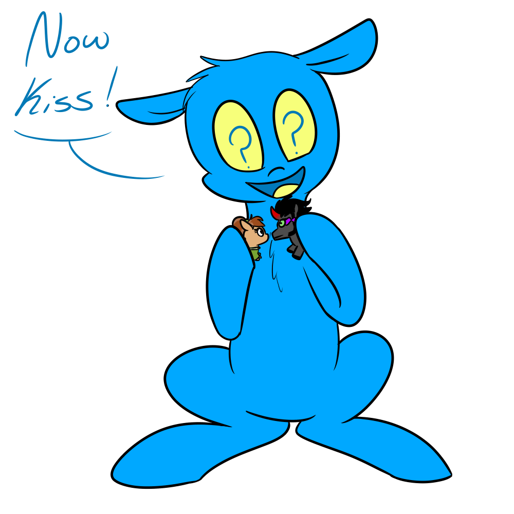ask-wiggles:This joke has probably been done a million times, but I drew it anyways.