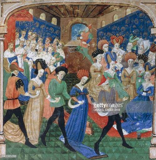 Court Ball (King Arthur, Queen Guinevere, and 12 Kings) from the Roman du Saint Graal (The Story of 