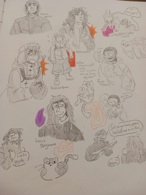 These were designs before I redesigned them, and it's missing one main character:D
