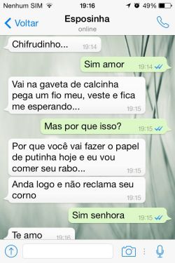 vidadecorno:  Ela adora me humilhar e eu adoro participar… Ontem fui a putinha dela… Estou até agora com o rabo ardendo…  haja cornitude