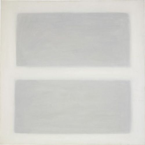 mysticalpsychosis:Agnes Martin, Unbeckoning Grassoil on canvas1958Important artist, important title.