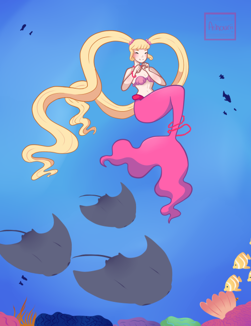 Recently started to complete my collection of the Mermaid Melody manga, and felt inspired to draw my