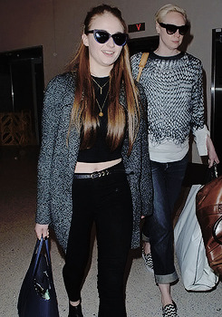 Sophie Turner arrives at Los Angeles International Airport | March 24, 2015.