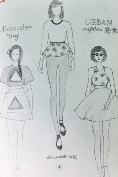 here’s some outfits I drew in March 2014! the geometric ones are my favorite ones