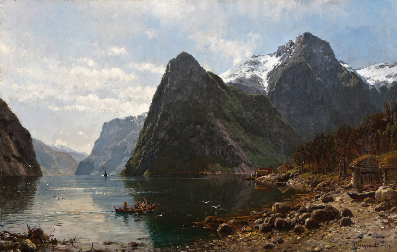 hyperb0rean:  Fjord landscapes. Anders Askevold (Norwegian, 1834 – 1900)