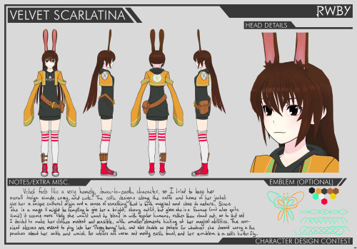 My submission for the Velvet Scarlatina Character Design...