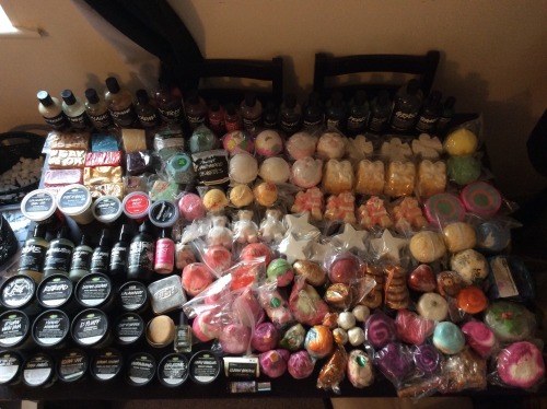 sevendeadlysinsss: I’m a crazy person that collects everything. This is all of my Lush…