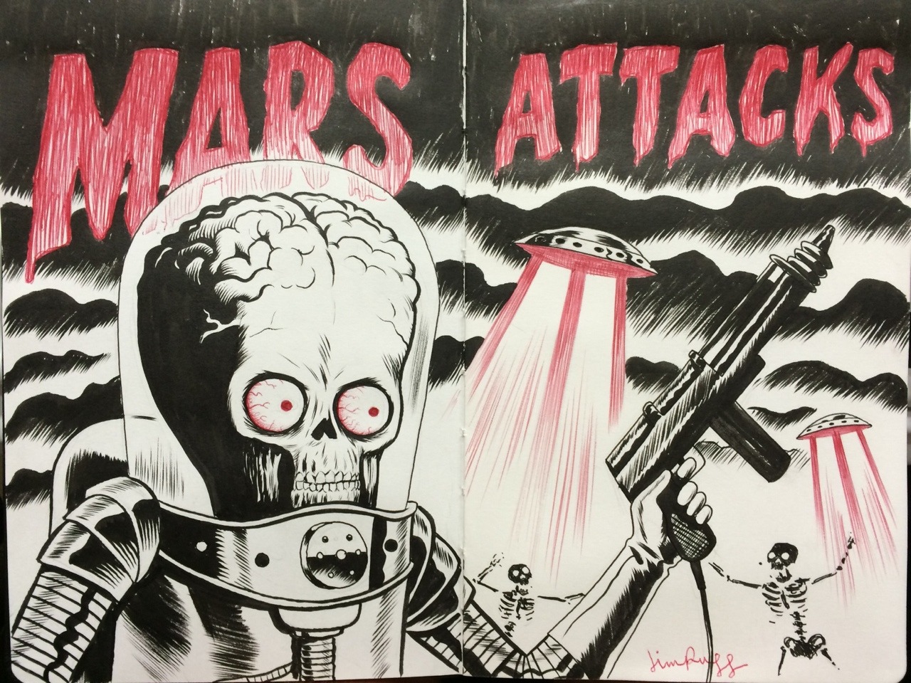 jimrugg:
“Mars Attacks commission drawing #comiccon2014
”