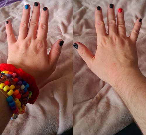 I Forgot To Actually Post The Pic Of My Hirojima Nails RIP- 😭