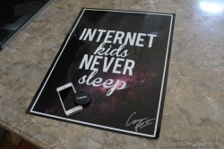 jacksqap:  ya-feel:  kissinqmarcel:  connorfranta:  kissinqmarcel:  &ldquo;Internet Kids Never Sleep&rdquo; - Connor Franta It finally came and its signed :) and the phone and canon cap show that he loves his phone and taking pictures &lt;3  Glad you