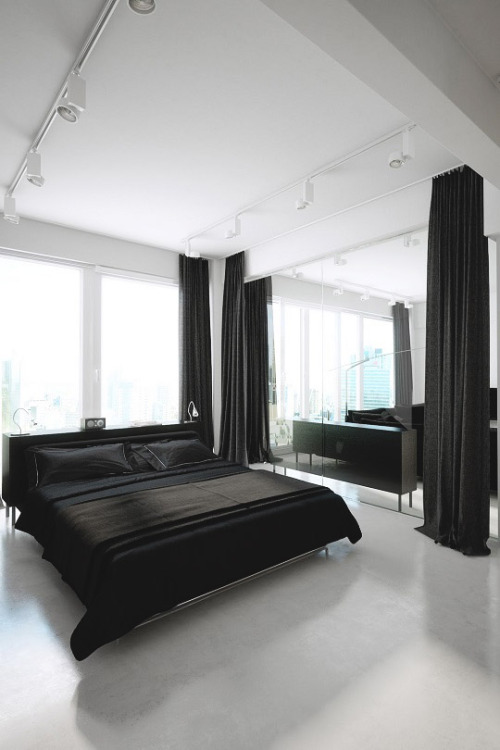 Modern black bedroom sets