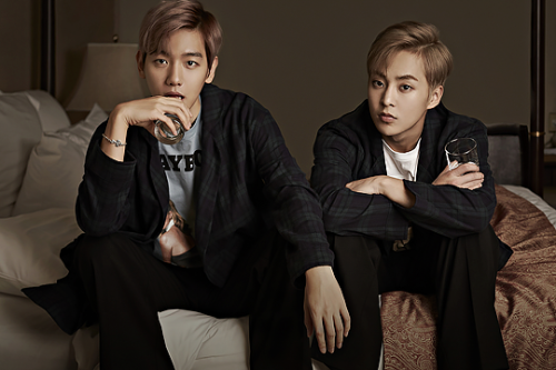 holdingforexo:  holding for minseok: day [535/549]EXO’s XIUMIN and BAEKHYUN for Singles Magazine, December 2015