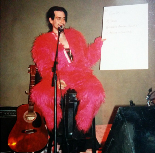 lair-of-voltaire:Aurelio Voltaire at Albion/the Batcave at Downtime in 1995 #Iwilloutgothyouinapinkb