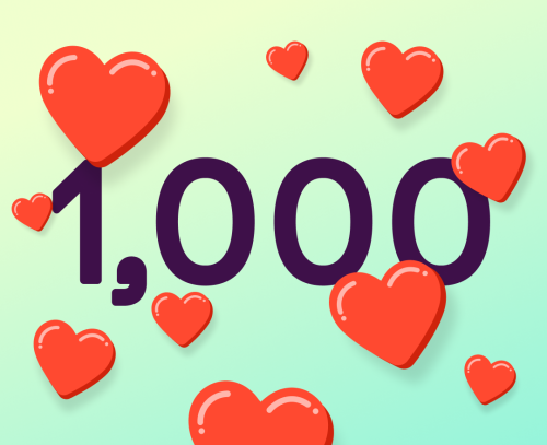 Thank You To Everyone Who Got Me To 1000 Likes!