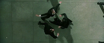 boardsdonthitback:Keanu Reeves vs. Hugo Weaving(s) - The Matrix Reloaded (2003)