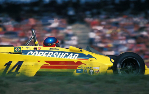 formula1history:  Emerson Fittipaldi - Fittipaldi F5A - 1978 - German GP (Hockenheim) [1600x1014]Source: http://i.imgur.com/h583GWr.jpg