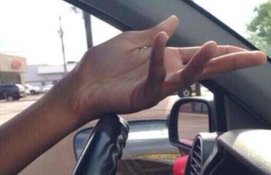 hand: international hand symbol for “what the fuck are you doing” 