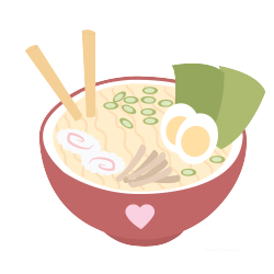 deathpocky: Ramen love &lt;3 Get your stickers at redbubble.com/people/deathpocky 