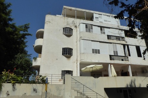 3 Yael Street, Tel Aviv, Israel. An elaborate Bauhaus building designed by Oskar Kaufmann.  The