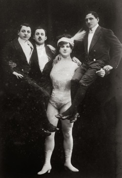 ladyattercop:   Katie Brumbach was one of fourteen children born to circus performers Philippe and Johanna Brumbach. In her early years, Katie performed with her family. Katie’s father would offer one hundred marks to any man in the audience who could