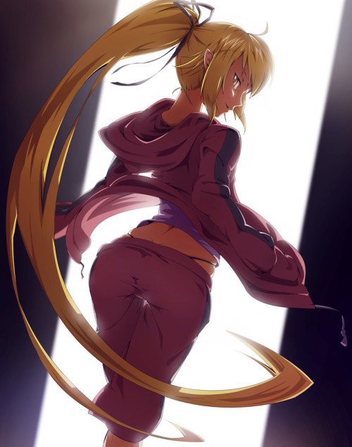 xyzismywaifu:  じゃーじぽにて [Tracksuit and Ponytail]