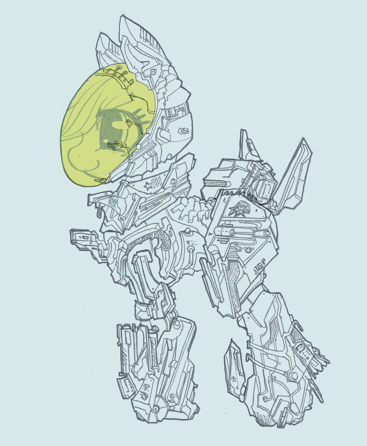 Some idea I got a long time ago. Inspiring from R-type and some deadspace suit element.