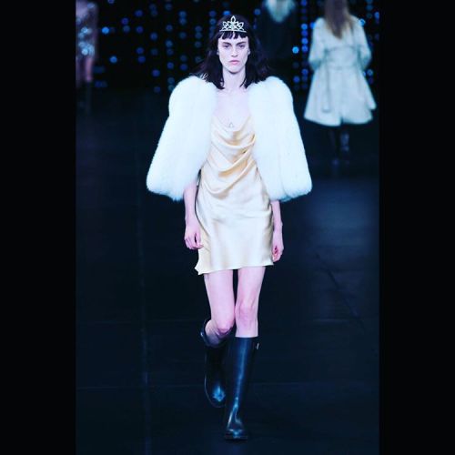 Basic bitch&hellip;Move over because Royalty is on the runway. YSL SS16 #YSL #PFW #runway #princess 