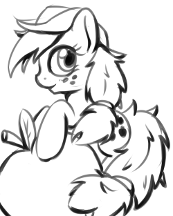 fearingfun:  I thought that plushy with the fluffy hair was adorable, and I decided to draw her with said fluffy hair. :3 Original Plushie  ^w^