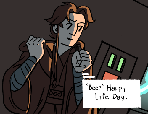 Some years, you spend the holiday apart.Happy Life Day friends!See more Dooku and Qui-Gon