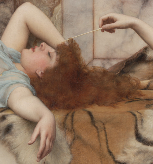 artthatgivesmefeelings:  A Study of ‘Mischief and Repose‘John William Godward, 1895
