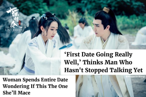 wuxian-vs-wangji:“The Untamed” as Onion Headlines Part 5 (pt. 1, pt. 2, pt. 3, pt. 4)