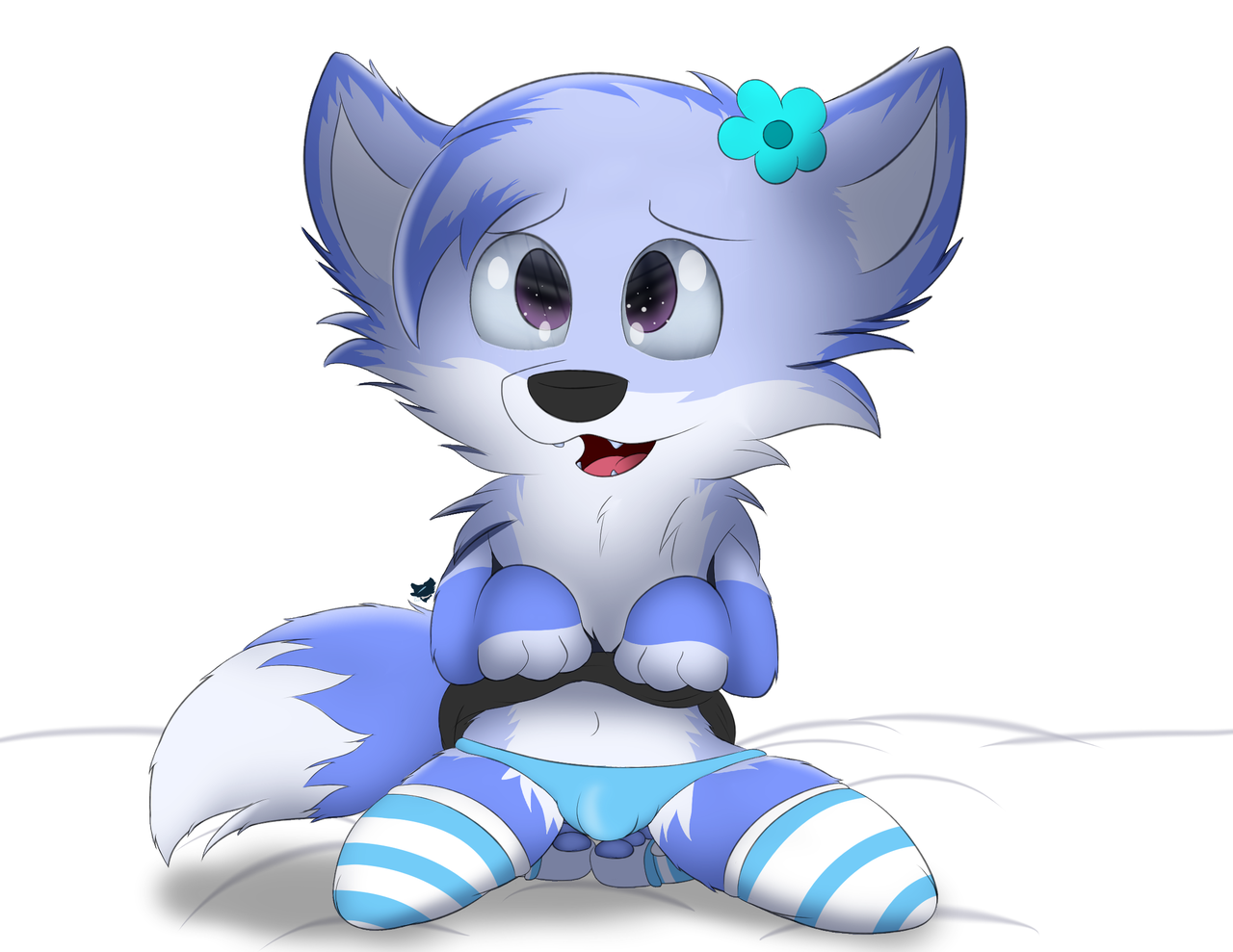 nsfwcloufy:  My new socks came in today 💙Thought they’d fit better on my fox