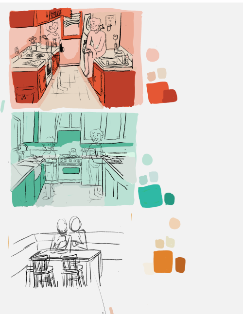 i havent updated you all on my art progress in a bit!! here is my progress on the kitchen series&