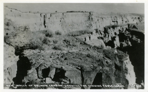 Sinking Farm at Salmon Falls Creek (Idaho, c. 1930), seven miles westof Buhl.  The photos show: obse