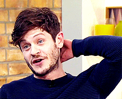 drownedintofiction: Iwan Rheon being a cutie patootie on ‘ITV This Morning’ 13.04.15  Such a crush on this man :)