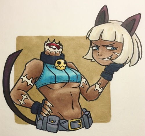 The coolest cat, Ms Fortune. #ms fortune#skullgirls #skullgirls ms fortune #fan art #skullgirls fan art #drawing#copicciao#promarker