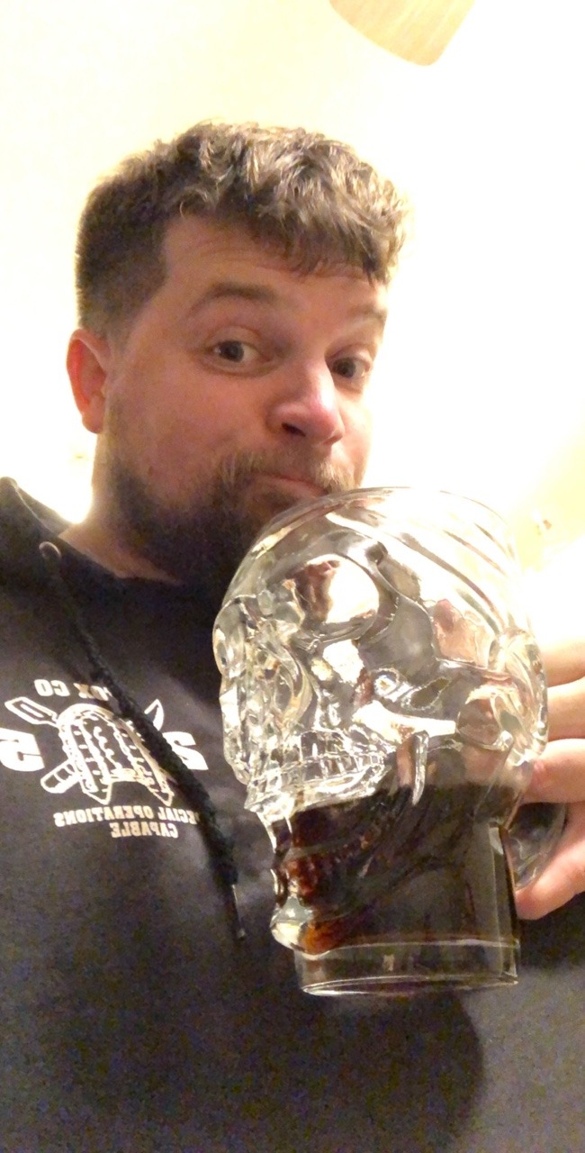 Rum in a pirate skull to celebrate the Marine Corps Birthday, cheers y’all 🍻