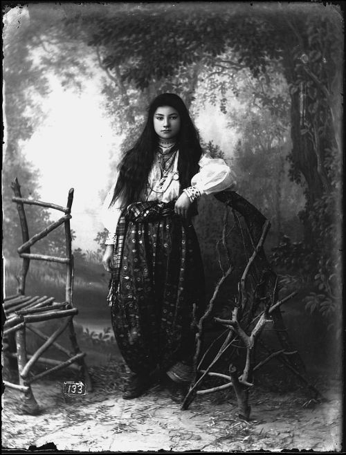 arbenia: Pjetër Marubi - Young Muslim woman, 1884. (Albania)