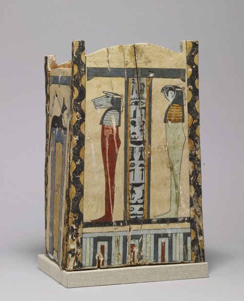 Box for ushabtis or canopic jarsEgyptian, c. 850-700 B.C.wood with paintWalters Art Museum 