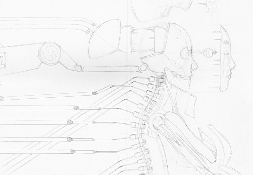 Sketch For A Zine Cover. I'm Not Sure How I Want To Colour It, So I'm Not Sure How To Ink It... Hmmm...