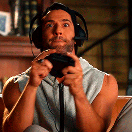 penelope97: Tom Ellis as Lucifer Morningstar in episode 8 of season 4 “Super Bad Boyfriend&rdq
