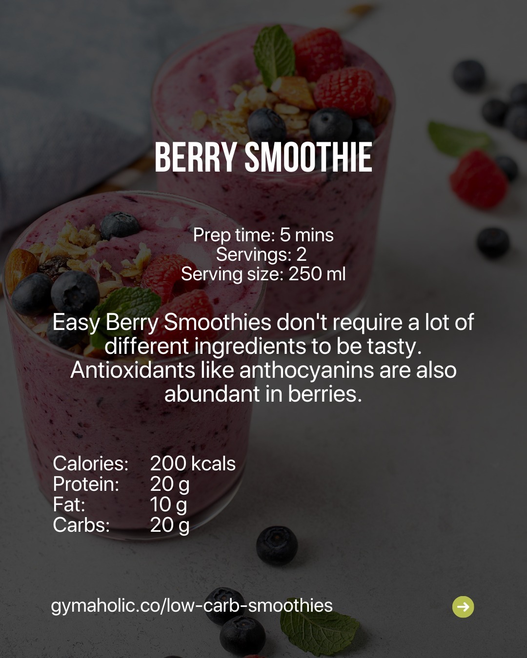 5 Healthy and Easy to Prepare Low Carb Smoothies