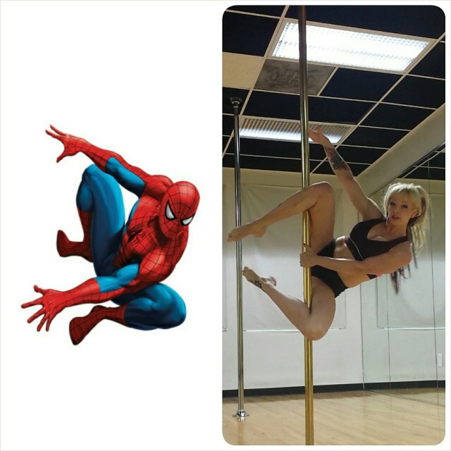 Just your friendly neighborhood superhero pose! Hanging with Spidey today.  :-) #whennerdsfly – @squeakmachine on Tumblr