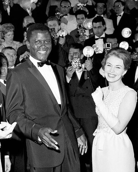 My man Sidney Poitier and Jean Seberg at Cannes, 1961.  #jeanseberg #sidneypoitier #hollywood #class