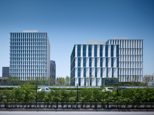 An office build cluster in Shanghai #ArchitectureDesign by gmp. http://bit.ly/1Pt1Tha #ChineseArchit