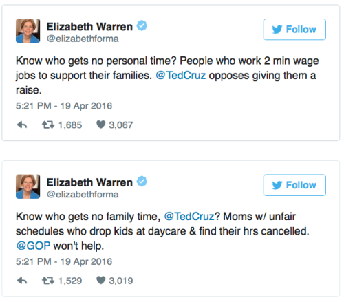 micdotcom:Quick, somebody get Ted Cruz some Neosporin for those burns. Warren wasn’t even done. She 
