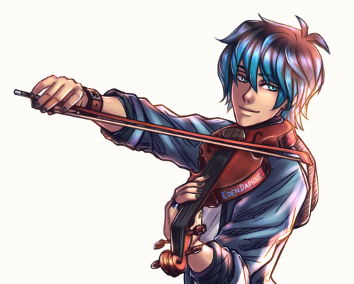 Luka on the violin from Courtney’s AU over at her Instagram and Twitter