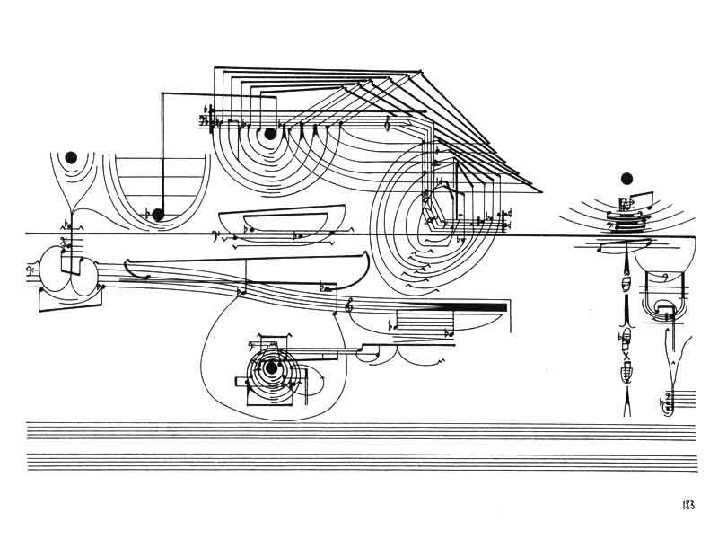 Cornelius Cardew Treatise, p.183 (1967) from this Gallery of Graphic Musical Notation