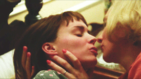 greatcateblanchett:  “In production, this was the first time they did kiss. And both actresses